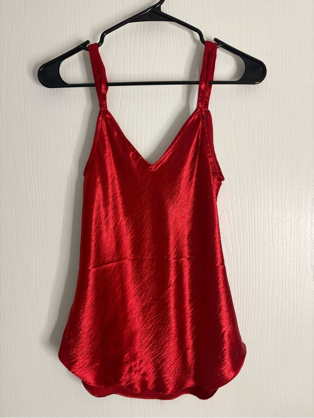 Express Red Satin V-Neck Camisole